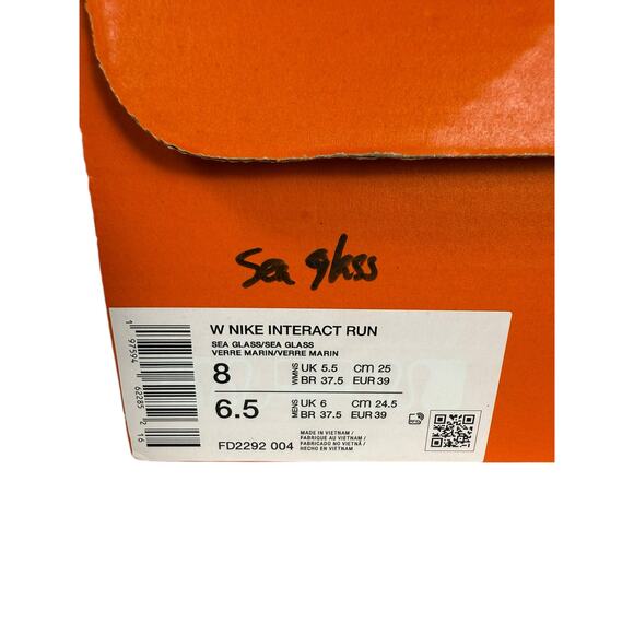 New Nike Interact Shoes Women's Size 8 Sea Glass Green Running Shoes - Picture 5 of 5